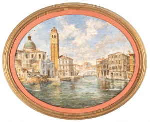 Martin Rico y Ortega (attribuito a) (El Escorial 1833-Venezia 1908), Veduta di Venezia con Ponte delle Guglie