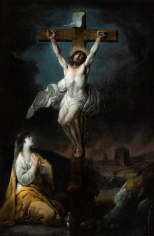 Artista attivo a Roma, fine XVIII - inizio XIX secolo, Ukřižování s Máří Magdalenou
