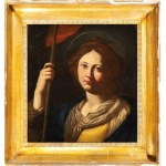 Nicolò De Simone (Attivo A Napoli Dal 1636 Al 1677), a) Sainte Agathe ; b) Sainte à la bannière rouge. Paire de peintures