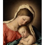 Giovanni Battista Salvi Sassoferrato (Atelier von) (Sassoferrato 1609-Rom 1685), Jungfrau mit Kind