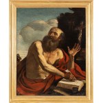 Giovanni Francesco Barbieri Guercino (cerchia di) (Cento 1591-Bologna 1666), Svatý Jeroným na poušti
