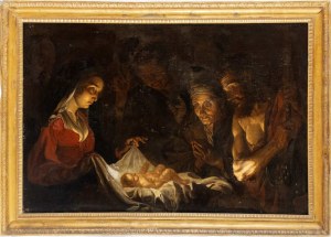 Matthias Stom (Stomer) (attribuito a) (Amersfoort ? 1600 ca.-Sicilia post 1652), Adoration of the Shepherds