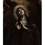 Artista centro-italiano, inizio XVII secolo, Ecstasy of St Teresa with apotheosis of saints