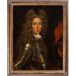 Artista francese, XVIII secolo, Portrait of a gentleman in armour