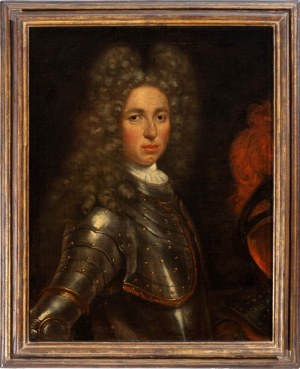 Artista francese, XVIII secolo, Portrait of a gentleman in armour