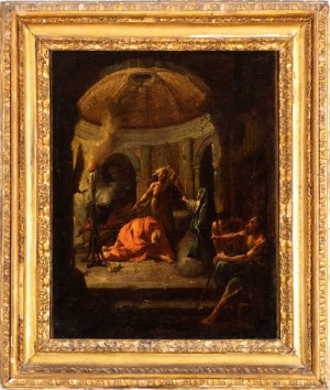 Paul Troger (attribuito a) (Monguelfo 1698-Wiedeń 1762), Król Saul i czarownica z Endor