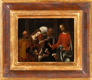 Ludovico Mazzolino (Ferrare 1480 env.-Ferrare 1528), Le Christ et la femme adultère