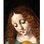 Cerchia di Leonardo da Vinci (Ambrogio de' Predis ?), Vierge à l'Enfant (Madonna dei Fiori)