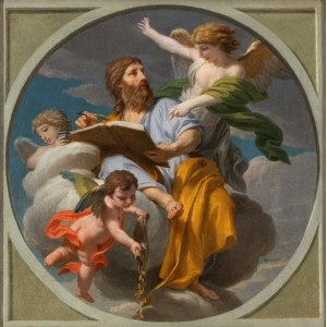 Domenico Corvi (Viterbo 1721-Roma 1803), Saint Matthew and the Angel