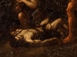 Artiste actif à Naples, XVIIe siècle, Le corps d'Abel trouvé par Adam et Eve