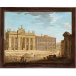 Artista attivo a Roma, XVIII secolo, Ansicht von San Giovanni Laterano mit Lateranpalast