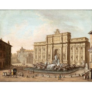 Artista attivo a Roma, XVIII secolo, Veduta della Fontana di Trevi