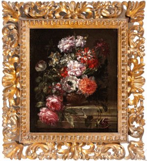Gaspar Peeter Verbruggen Il Giovane (Anvers 1644-Anvers 1730), Bouquet de fleurs dans un vase en métal