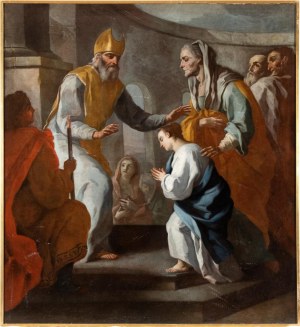Pietro Bardellino (attribuito a) (Napoli 1732-Napoli 1806), La presentazione della Vergine al tempio