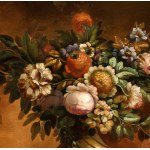 Nicola Giuli (Pérouse 1720-Pérouse 1784), Nature morte de fleurs dans un vase