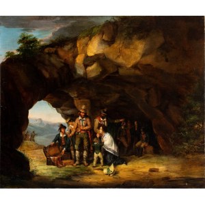 Nicaise de Keyser (Zandvliet 1813-Anversa 1887), Briganti in una grotta