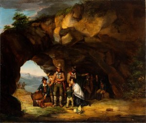 Nicaise de Keyser (Zandvliet 1813-Anversa 1887), Brigands dans une grotte