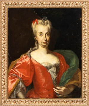 Scuola napoletana, XVIII secolo, Portret szlachcianki w czerwonej sukni