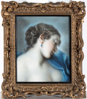 Artista veneto, fine XVIII - inizio XIX secolo, Portrét dámy so zafírovou náušnicou