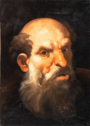 Pier Francesco Guala (attribuito a) (Casale Monferrato 1698-Milano 1757), Testa di vecchio con barba
