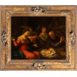 Artista genovese, XVII secolo, Natività con Angeli