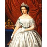 Maria Spanò (Naples 1843-Naples 1880), a) Portrait de François Bourbon II ; b) Portrait de Marie Sophie de Bavière. Paire de tableaux