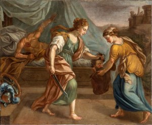 Scuola romana, XVIII secolo, Judith avec la tête d'Holopherne