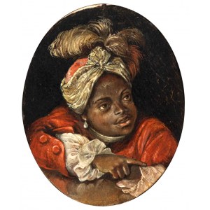 Artista nord-europeo, XVIII secolo, Portrait of moro