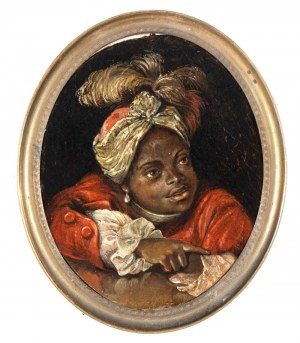Artista nord-europeo, XVIII secolo, Porträt von moro