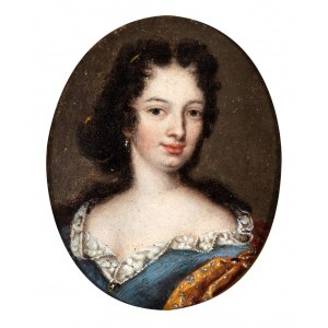 Artista italiano, XVIII secolo, Portret damy. Miniatura