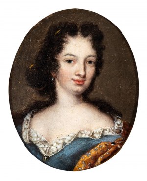 Artista italiano, XVIII secolo, Portrét dámy. Miniatura