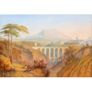 Artista attivo a Roma, XIX secolo, L'acquedotto di Civita Castellana