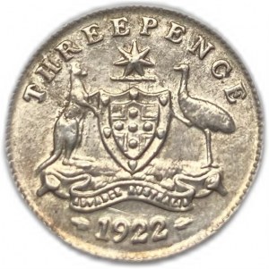 Australia, 3 penny, 1922