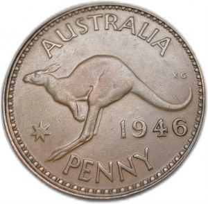 Austrália, 1 penny, 1946