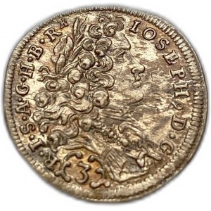 Austria, 3 Kreuzer, 1709