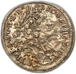 Austria, 3 Kreuzer, 1709