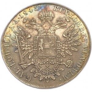 Rakúsko, 1 Thaler, 1843 A