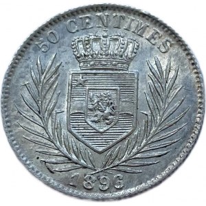 Belgian Congo, 50 Centimes, 1896
