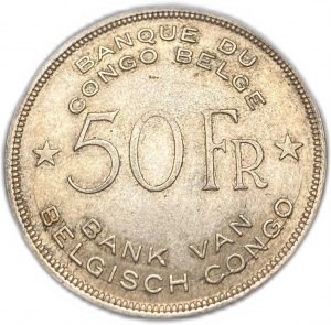 Belgian Congo, 50 Francs, 1944