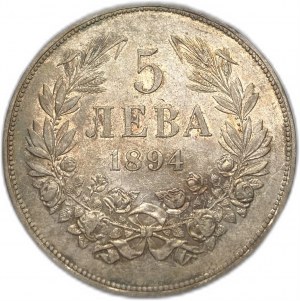 Bulgaria, 5 Leva, 1894 KB