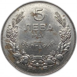 Bulharsko, 5 Leva, 1941