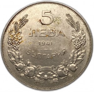 Bulharsko, 5 leva, 1941