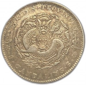 Chiny, 50 centów (3 maczugi, 6 kandareenów), 1906 r.