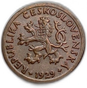 Cecoslovacchia, 10 Heller, 1929
