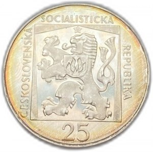 Tschechoslowakei, 25 Korun, 1970,PROOF