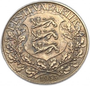 Estonsko, 1 Kroon, 1933