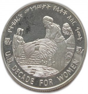 Ethiopia, 20 Birr 1976 (1984),Decade for Woman