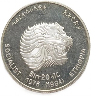 Ethiopia, 20 Birr 1976 (1984),Decade for Woman