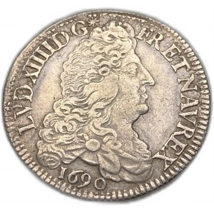 France, 1/2 Ecu, 1690 A