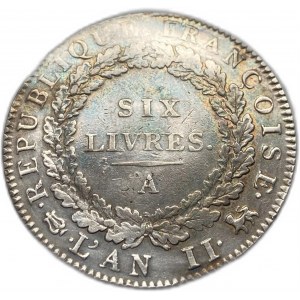 Francja, 6 Livres, 1793 A